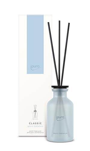 ipuro - Classic Raumduft Noir - 75ml | orientalischer Raumerfrischer mit Rose, Patschuli, Sandelholz, Eukalyptus & Kokosnuss Duft | Diffuser mit Stäbchen | Lufterfrischer für die Wohnung im Sale